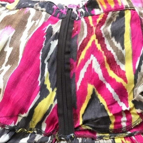 Vintage Miss Sixty Bohemian Tiered Maxi Skirt 28" Small Cottagecore Gypsy Hippie - Picture 13 of 16